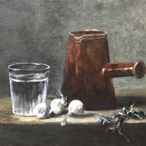 Copie de Jean-Baptiste-Siméon Chardin - Verre d'eau et cafetière- Ineke Indiogine